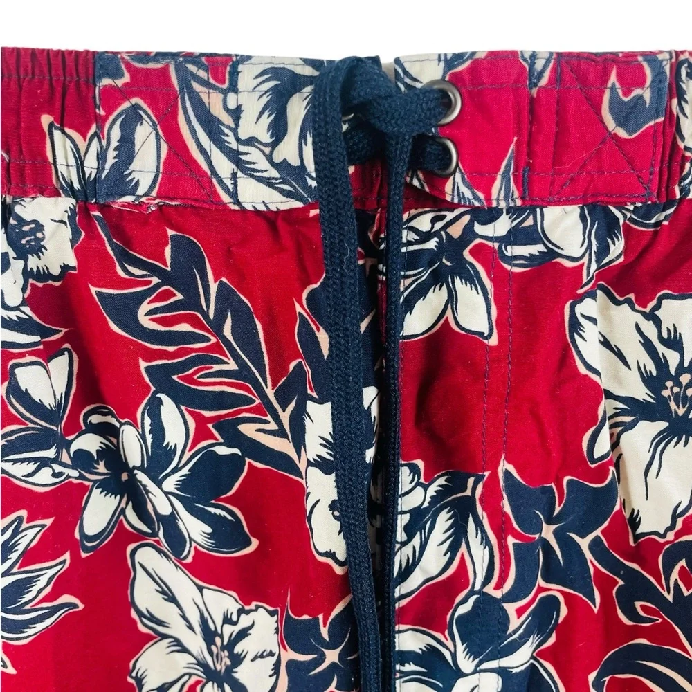 Sonoma Tropical Blue and Maroon Men's Swim‎ Trunks, Size Large